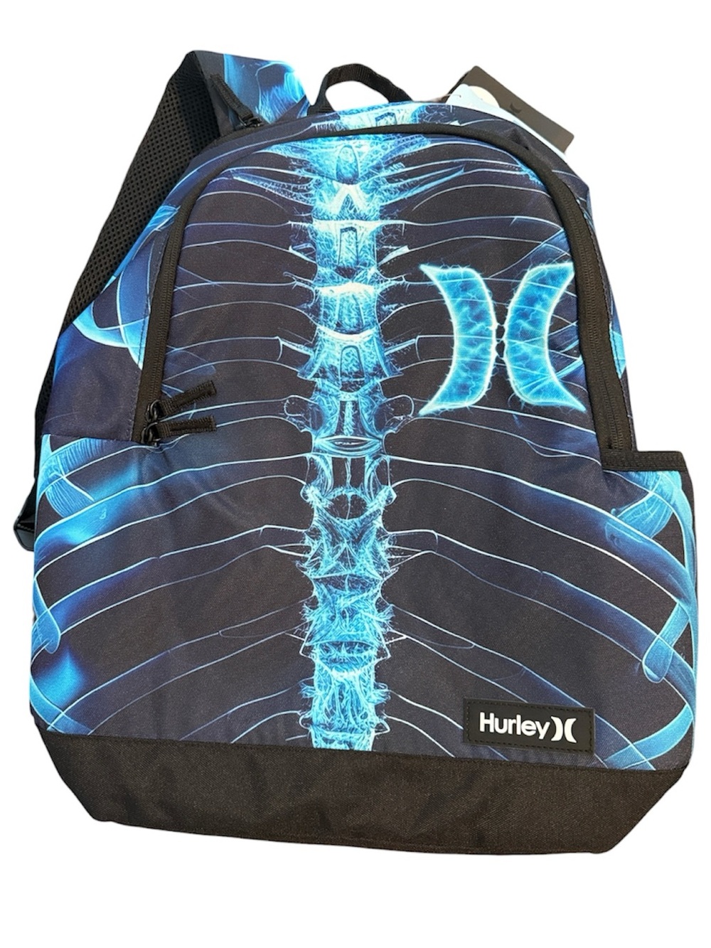 Hurley Black and Blue Skeleton Bones Backpack NWT